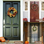 Tuzuaol Wreath Hangers for Front Door, Adjustable Wreath Hanger from 15 to 25 inch Over The Door Hooks Non-Scratch for Christmas Wreath Door Decor