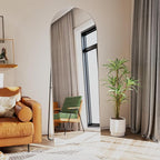 Full Length Mirror 56"x16" Arch Floor Mirror with Stand Arched Mirrors Full Body Mirror Silver Standing Hanging or Leaning Against Wall for Bedroom Entry