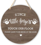 Wall Pediments Shoes Off Sign - Please Take Your Shoes Off, 9.8x9.8 Inches