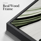 Large Framed Modern Abstract Wall Art for Living Room, 3 Piece Canvas Prints Paintings Artwork for Walls, Minimalist Green and White Pictures for Hallway Dining Bedroom Home Office Wall Decor 24x36 Inch