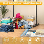 Vacuum Storage Bags with Electric Pump, Multi Size Space Saver Bags for Clothes, Comforters & Blankets, Compression Storage Bags with Airtight Seal, Reusable Travel Packing Bags (39.4 * 47.2 in)