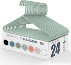 Neaties Heavy Duty Clothes Hangers 20 Pack (24 Count) – Made in the USA – 8lb Capacity Plastic Hangers for Adult Clothing – Durable for Pants, Coats, Jackets, or Jeans – Mint