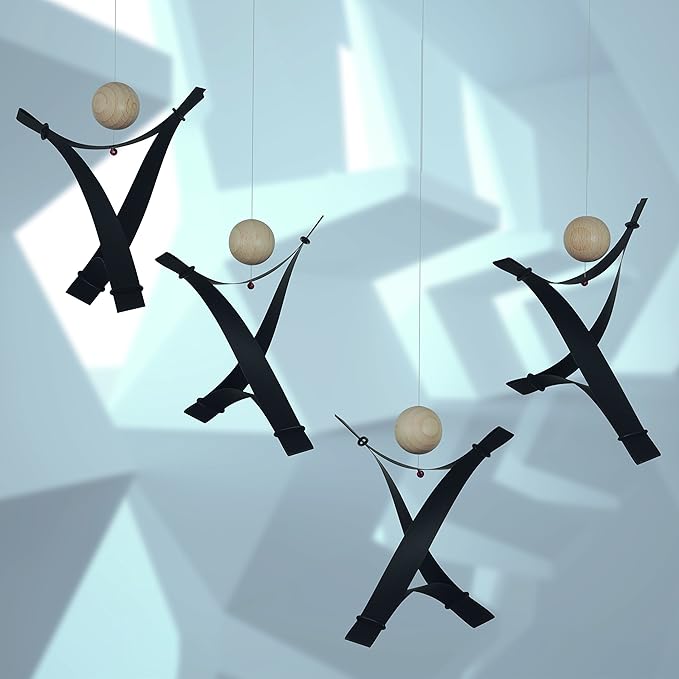 Free Minds Black Hanging Mobile - 17 Inches - High Quality Plastic - Handmade in Denmark by Flensted