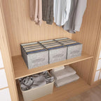 Wardrobe Clothes Organizer, 5 Compartments Jeans Organizers and Storage, Stackable Drawer Organizer for Closet - Pants, Sweaters, T-Shirts, Dimension 14.2" x 11"x 8"