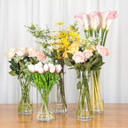 WGV Cylinder Vase Bulk, Diameter 5", Height 16", Clear Glass Floral Planter Container, Tall Centerpiece Arrangement for Wedding Party Event Home Office Decor, 6 Pieces