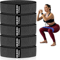 Resistance Bands for Working Out - Exercise Bands Set with Workout Guide - Fabric Elastic Bands for Physical Therapy - Fitness Bands Ideal for Legs Hip Glute