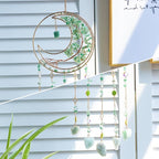 Tree of Life Dream Catcher Green Fluorite Dream Catcher Crystals for Windows Wall Decor with Healing Crystal Stone & Fluorite Crystal Dream Catchers for Adults for Bedroom Home Decor