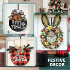Booda Brand Over The Door Hooks 14”, 4 Pack Upgraded Widen Hanger Hook Fits 1-3/4” & 1-3/8”Door Widths, Z-Shaped Wreath Sturdy for Hanging Wreaths, Hats, and Clothes (Black)