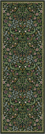 Moynesa Floral Kitchen Runner Rug 2x6, Washable Runners for Hallways Non Slip Green Soft Bathroom Carpet Runner, Boho Ultra Thin Botanical Throw Rug for Laundry Room Entryway, Green