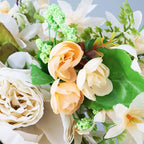 DULRLLY Artificial Peony Flower Swag, 30 in Wedding Arch Flowers, Faux Floral Swag for Lintel, Over The Door Decorative Swag, Rustic Artificial Floral Swag for Home Decor (2)