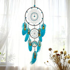 Large Dream Catchers for Bedroom,Dream Catchers for Adults, Dream Catcher Wall Hangings,Boho Dream Catcher Wall Decor Turquoise Handmade Hanging Ornament Home Decoration Party Blessing Festival Gift