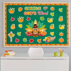 Thanksgiving Turkey Bulletin Board Decorations Set Thanksgiving Classroom Decorations Gobble Up God’s Word Fall Pumpkin Maple Leaf Cutouts for Autumn Harvest Christian Religious School Wall Decor