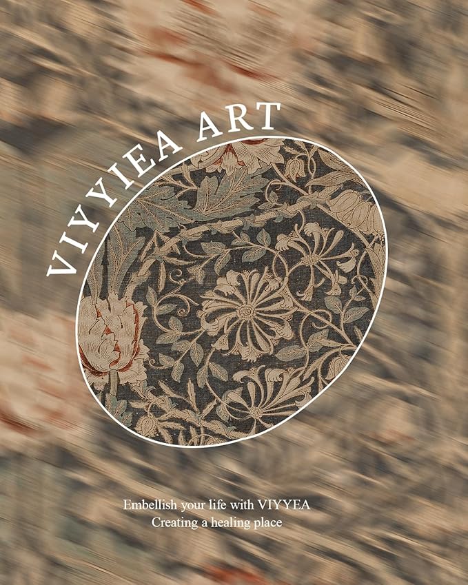 VIYYIEA Vintage Gold Framed Wall Art for Living Room, Honeysuckle Canvas Prints Home Decor, Large Oil Painting Picture, Bedroom Wall Decor Gifts for Friends or Family -【Honeysuckle】-(36L x 24W)