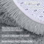 OLANLY 6x9 Machine Washable Large Area Rugs for Living Room, Bedroom, Soft Fluffy Shaggy Bedside Rug, Indoor Floor Carpet for Kids Girls and Boys, Dorms, Nursery, Home Decor, Silver Grey