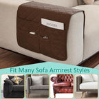 Remote Control Holder for Recliner Non-Slip Armchair Caddy Couch Armrest Organizer, Arm Chair Bedside Caddy Storage Organizer for Recliner Couch With 6 Pockets for Magazine, Phone, iPad (Brown)
