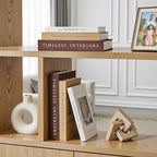 JARLINK Beautiful Decorative Books, Set of 3 Stackable Fake Books for Coffee Table, Shelf & Mantel Decor - Modern Home Decoration with Hidden Storage for Photos, Keepsakes & Living Room Styling, Brown