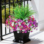 Artificial Flowers for Outdoors, 14 Bundles UV Resistant Fake Flowers Daisy with Greenery Plants,Faux Outdoor Flowers for Spring Summer Decoration, Outdoor Faux Plants Home Window Porch Patio Yard