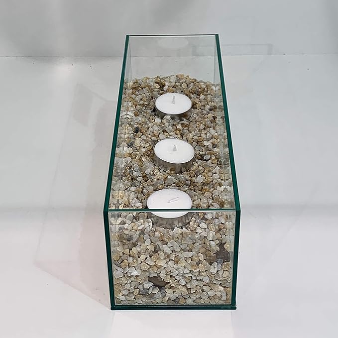 WGV Rectangle Plate Vase, Length 12", Width 4", Height 4", Glass Container, Floral Dispaly, Candy Holder, Planter Terrarium for Wedding Party Event, Home Office Décor, Clear, 1 Piece