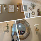 2 Pieces Wall Sculptures, Hands Vase Home Decor, Wall Mount Art Sculpture, Unique Wall Art Statue, Funky Flower Vase Decorations, Modern Eclectic Hanging Decor,Hands Statue (Pink(L+R))