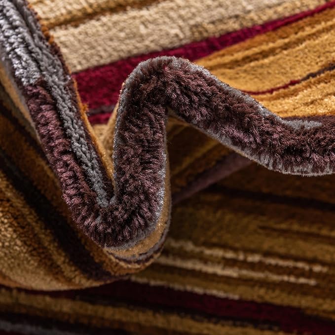 Unique Loom Barista Collection Area Rug - Icatu (5' 1" x 8' Rectangle Beige/Brown)