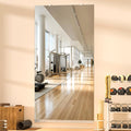 Hasipu Home Gym Mirror, 83"x40" Each, 1-Pack Frameless Wall Mounted Mirrors with Glass Clamps & 1 Aluminum Rail, Large Body Mirror for Home Gym, Yoga Studio, Bedroom, Silver Tempered Glass