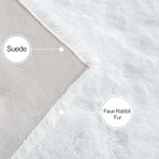 White Faux Fur Rug 5x7 Rugs for Living Room Shag Washable Area Rug Fuzzy Rugs for Bedroom Girl Room Decor Rectangle Rug