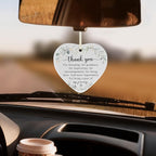 Thank You Gifts for Women, Coworkers, Ornaments fot Friendship Gift, Ceramic Heart Shape Appreciation Gift for Employee, Teacher, Car Hanging Ornaments, Car Charm, Mirror Accessories
