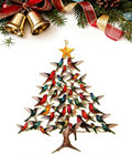 Stacked Hummingbird Christmas Decorations Hummingbird Christmas Ornament, 2D Laser-Cut Iron Metal Decor for Holiday, 2025