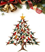 Stacked Hummingbird Christmas Decorations Hummingbird Christmas Ornament, 2D Laser-Cut Iron Metal Decor for Holiday, 2025