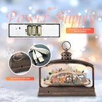 Large Nativity Scene Christmas Snow Globes, 10.83" Electric Light up Snow Globe Christmas Village, Festive Song 6H Timer & Dual Power, Musical Snowglobes Christmas Decorations Indoor Xmas Snowglobe