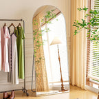 Full Length Mirror, 71"x25" Arch Mirror Floor Mirror with Stand Wall Mirror Silver Arched Full Body Mirror Standing Hanging or Leaning Against Wall Bedroom Mirrors for Entry, Living Room