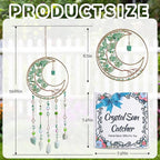 Tree of Life Dream Catcher Green Fluorite Dream Catcher Crystals for Windows Wall Decor with Healing Crystal Stone & Fluorite Crystal Dream Catchers for Adults for Bedroom Home Decor