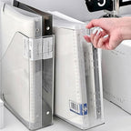 2-Pack Clear Acrylic Vertical Magazine File Holders – Desktop Organizer for Books, Documents, Binders, Envelopes, Includes 3 Bonus Silicone Bookmarks