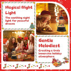 Christmas Snow Globes, Light Up Snow Globe with 6H Music Timer, Auto Snowfall, USB or Battery Powered, Christmas Globe with Santa Snow Globe Scene, Indoor Christmas Decorations for Home, 11.4 Inch