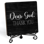 Modern Farmhouse Decor, Home Decor For Living Room, Boho Chic Aesthetic Shelf Decorations, Christian Dear God Sign, Farm House Entryway Tv Stand Fireplace Coffee Table Decoration (03)