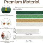 Cork Board for Walls - 8 Pack Felt Pin Board Bar Strips - Self-Adhesive Lightweight Bulletin Board - Cork Board for Office with 40 Push Pins No Damage for Wall