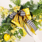 Wedding Arch Flowers Artificial Floral Swag for Door Lintel Spring Lemon Fruit Garland Rustic Decorative Swag for Wedding Arch Front Door Wall Home Decor(#1)