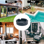 Outdoor Cigar Ashtrays Unbreakable Large Round Ring Gauge Silicone Ashtrays for Patio/Outside/Indoor/Home Decor with 4 Rest Cigar Holder Ash Tray Minimalistic