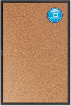 Quartet Cork Bulletin Board 60"W x 36"H Pin Board, Black Aluminum Frame (2305B)