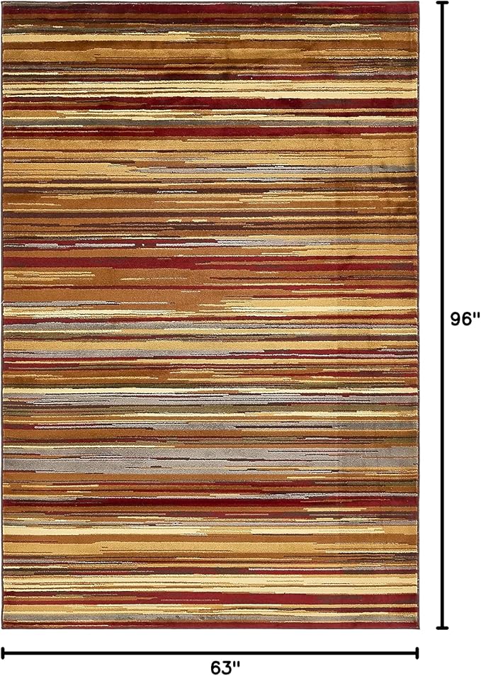 Unique Loom Barista Collection Area Rug - Icatu (5' 1" x 8' Rectangle Beige/Brown)