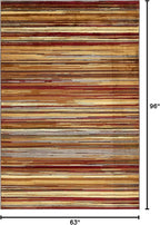 Unique Loom Barista Collection Area Rug - Icatu (5' 1" x 8' Rectangle Beige/Brown)