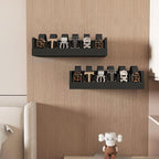 Belt Organizer for Drawer - Bamboo Belt Storage Organizer | Belt Rack for Closet Wall Mount Men Women Tie Sock Bra Scarf Ribbon (Black, 6 Grids)
