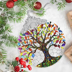 Tree of Life Stained Glass Orament - Christmas Ornament - Christmas Decorations for Tree - Holiday Present ldeas - Gift Exchange