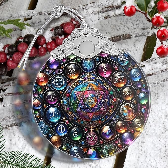 Alchemy Stained Glass Hanging Ornament - Christmas Tree Decoration Idea