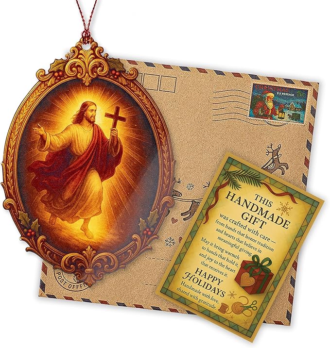 Christian Christmas Ornament 2026 - Religious Christmas Ornaments - Acrylic Ornament Christian Christmas Decor Gifts for Friends, cowoker, Men, Women, Office RUSATEN Tmlnativity