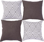 HPUK Decorative Throw Pillow Covers Set of 4 Couch Pillows Accent Cushion Cover for Couch Sofa Living Room, 20"x20" inches, Natural