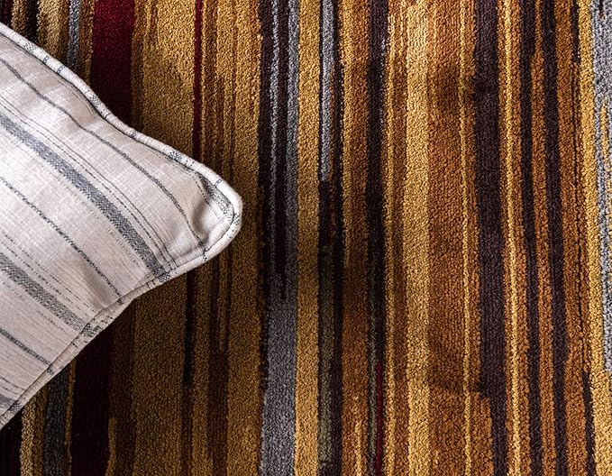 Unique Loom Barista Collection Area Rug - Icatu (8' x 10' Rectangle Beige/Brown)