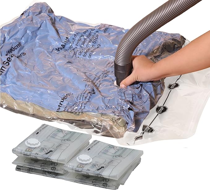 Simple Houseware 5 Pack - Extra Large Vacuum Storage Bags to Space Saver for Bedding, Pillows, Towel, Blanket, Clothes (26.5" x 39.5")