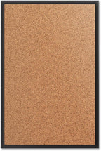 Quartet Cork Bulletin Board 72"W x 48"H Pin Board, Black Aluminum Frame (2307B)