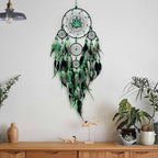 Large Green Leaf Weed Dream Catchers for Bedroom Adult Green Boho Dream Catcher Wall Decor Dorm Living Room Hanging Decoration Festival Gifts